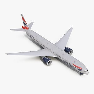 Boeing 777-300ER British Airways 3D Model