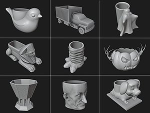 3D Custom Planters - Pen Holders Pack