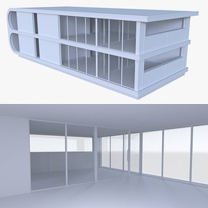 3d modern house interior model