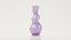 Moderne lila Kintsugi-Vase mit gedrehtem Muster, Low-Poly-3D-Modell