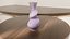 Moderne lila Kintsugi-Vase mit gedrehtem Muster, Low-Poly-3D-Modell