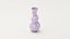 Moderne lila Kintsugi-Vase mit gedrehtem Muster, Low-Poly-3D-Modell