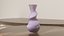 Moderne lila Kintsugi-Vase mit gedrehtem Muster, Low-Poly-3D-Modell