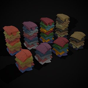 Folded Cloth Piles 3D model