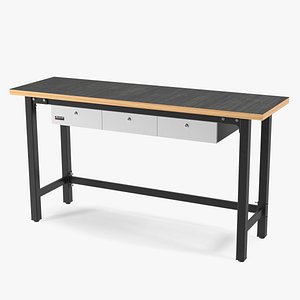 3 Drawer Steel Garage Bench Grey