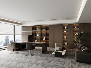 3D Modern Executive Office Interior model