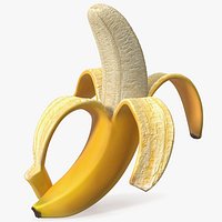 Banana Peeled From Stem End