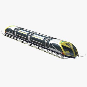 3d model futuristic train