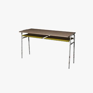 3D Vintage Communist-Era School Desk