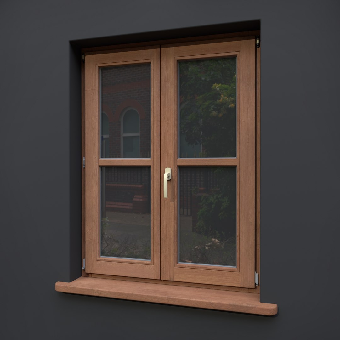 3D Wood Window - TurboSquid 2163523