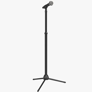 Microphone on tripod stand