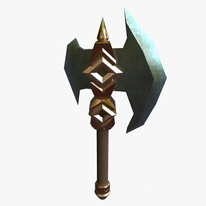 Game Ready Low Poly Hand Axe 3D model