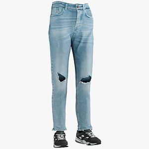 3D realistic women s jeans