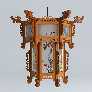 PETITE PAINTED GLASS LANTERN 3D