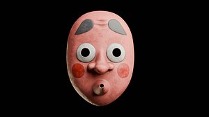 Kozo Kanamori Mask from Demon Slayer Anime 3D model