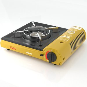 Tourist gas stove Tramp infrared with ceramic burner UTRG-059 yellow 3D model