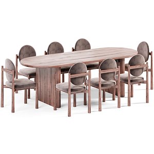 Truett chair and Ferrell table 3D