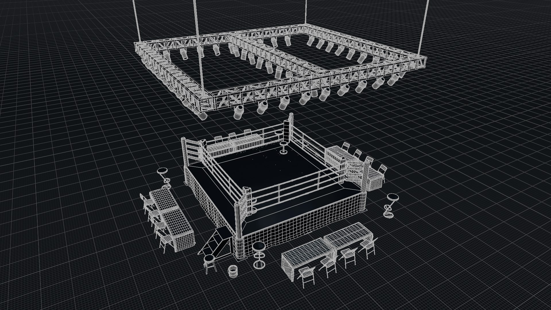 3D BOXING ARENA Game Ready Asset Pack Volume 1 - TurboSquid 2094218