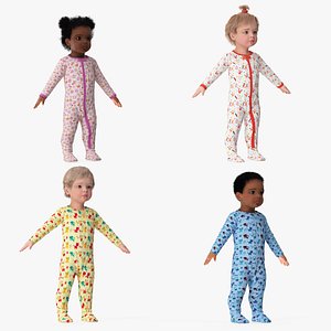 Babies in Full Bodysuit A-Pose Collection