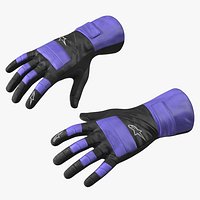 Alpinestars Racing Gloves with Grip Pads Purple