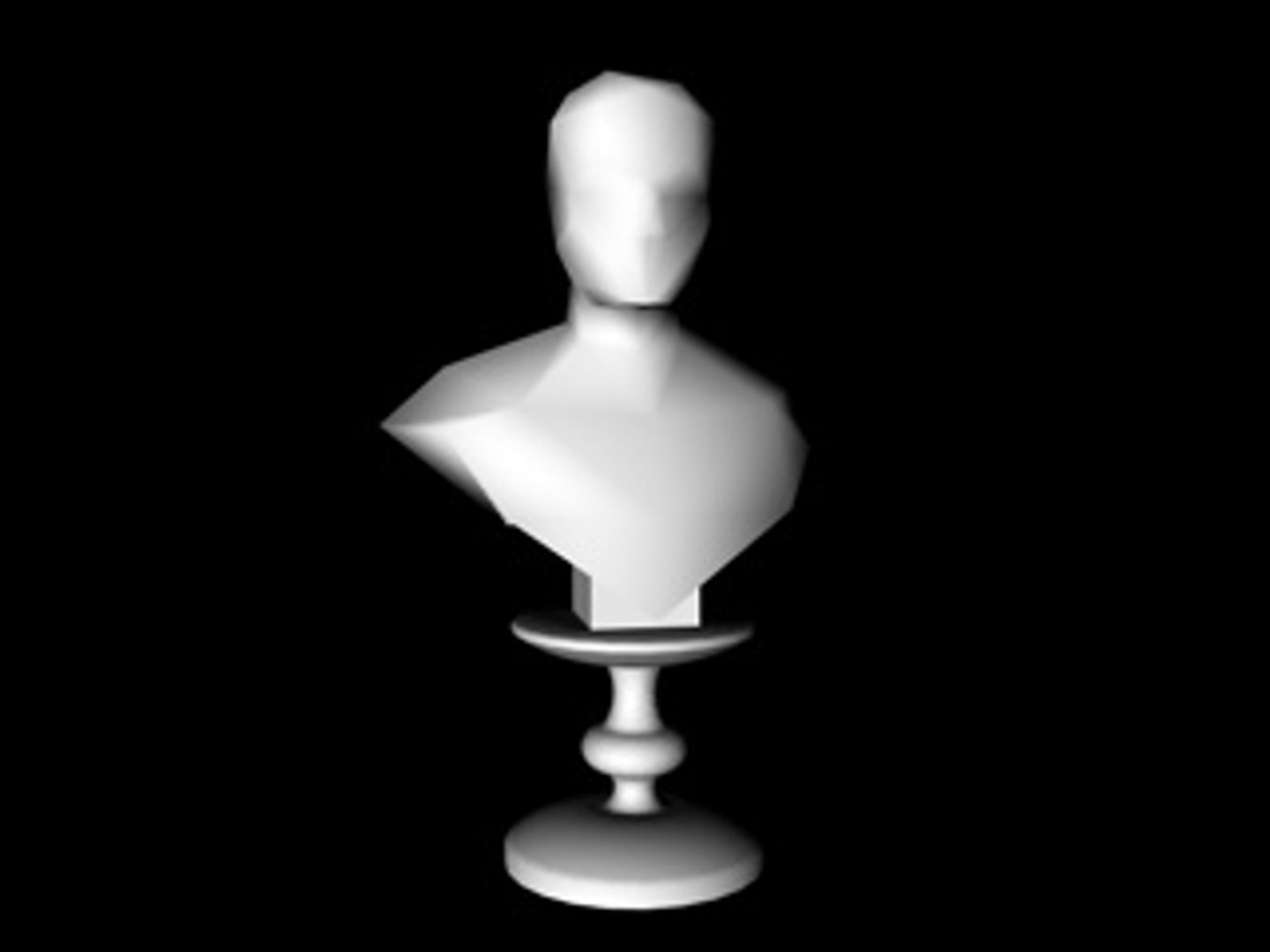 3d Model Portrait Bust Pedestal