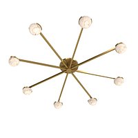 Pedra Extra Large Staggered Arm Flush Mount Visual Comfort