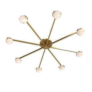 Pedra Extra Large Staggered Arm Flush Mount Visual Comfort