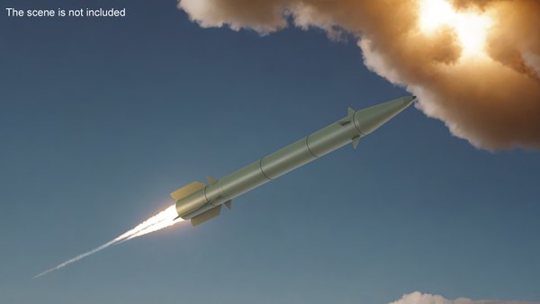 modelo 3d Misil balístico táctico tierra-tierra - TurboSquid 2302374