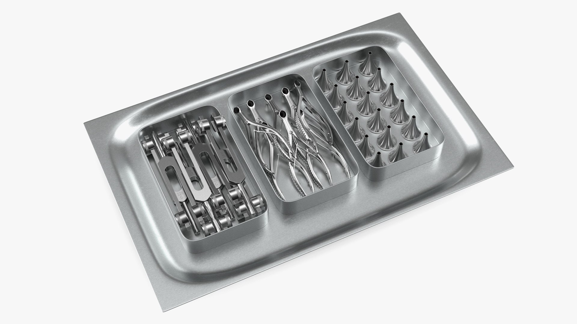 Complete ENT Instrument Kit Surgical Stainless 3D model preview