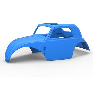 3D Shell of Vintage front engine dragster Version 5 Scale 1 to 25