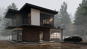 3D Modern house