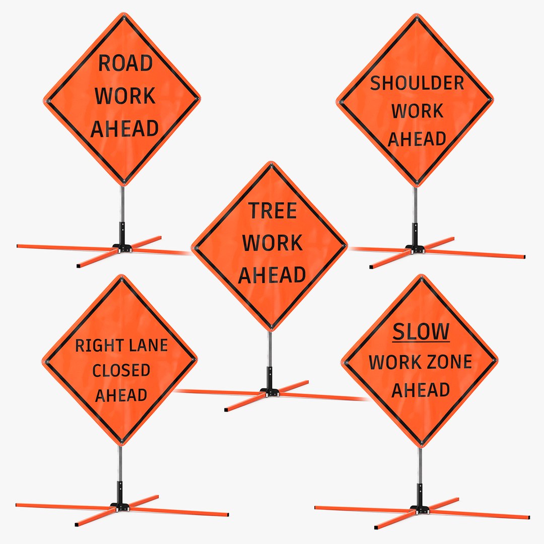 Traffic Control Signs Collection 3 3D model preview