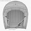 Motorcycles Helmet Ruby white-black & Goggles