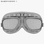 Motorcycles Helmet Ruby white-black & Goggles