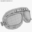 Motorcycles Helmet Ruby white-black & Goggles