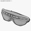 Motorcycles Helmet Ruby white-black & Goggles