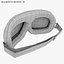 Motorcycles Helmet Ruby white-black & Goggles