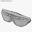 Motorcycles Helmet Ruby white-black & Goggles