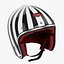 Motorcycles Helmet Ruby white-black & Goggles