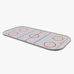 3D Realistic ice hockey rink model