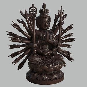 3d model thousand-hand bodhisattva
