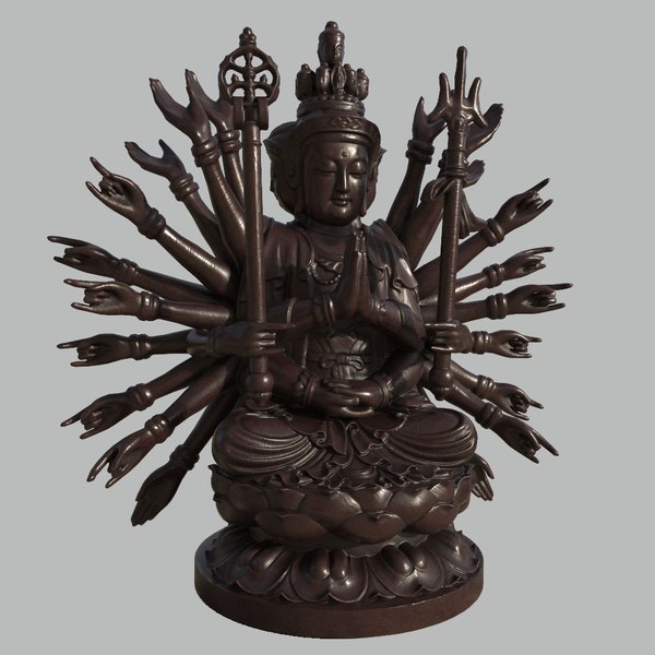 3d model thousand-hand bodhisattva