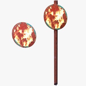 3D Old Rusty Signs Set