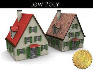 Low poly residential house.
