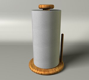 3d model kitchen paper towel roll