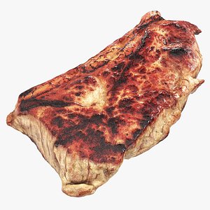 3D Roasted meat steak 01