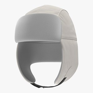 trapper hat white 3D model