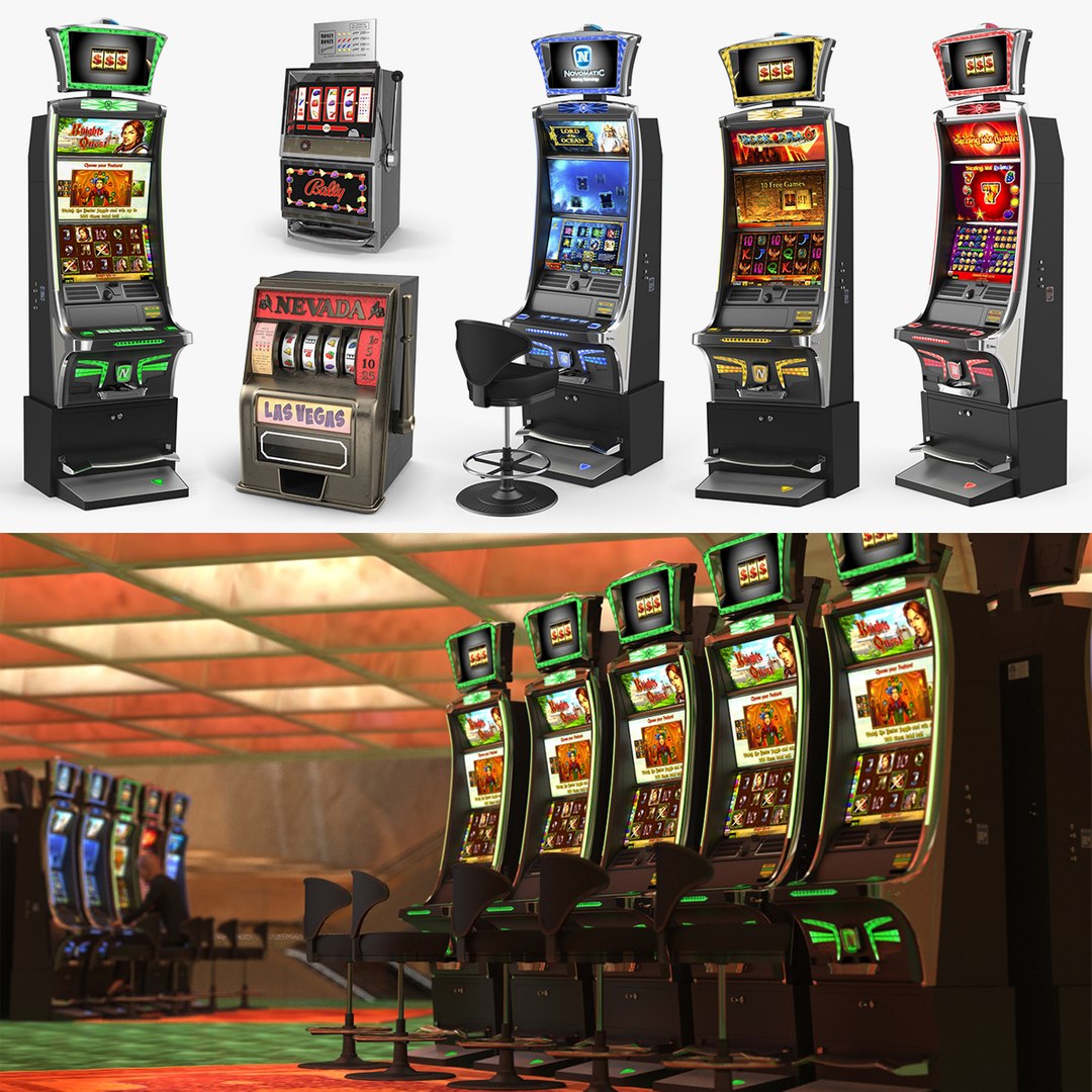 Casino Slot Machines Collection 3D model preview