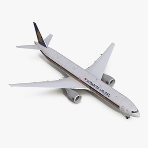 boeing 777-300er singapore airlines 3d model