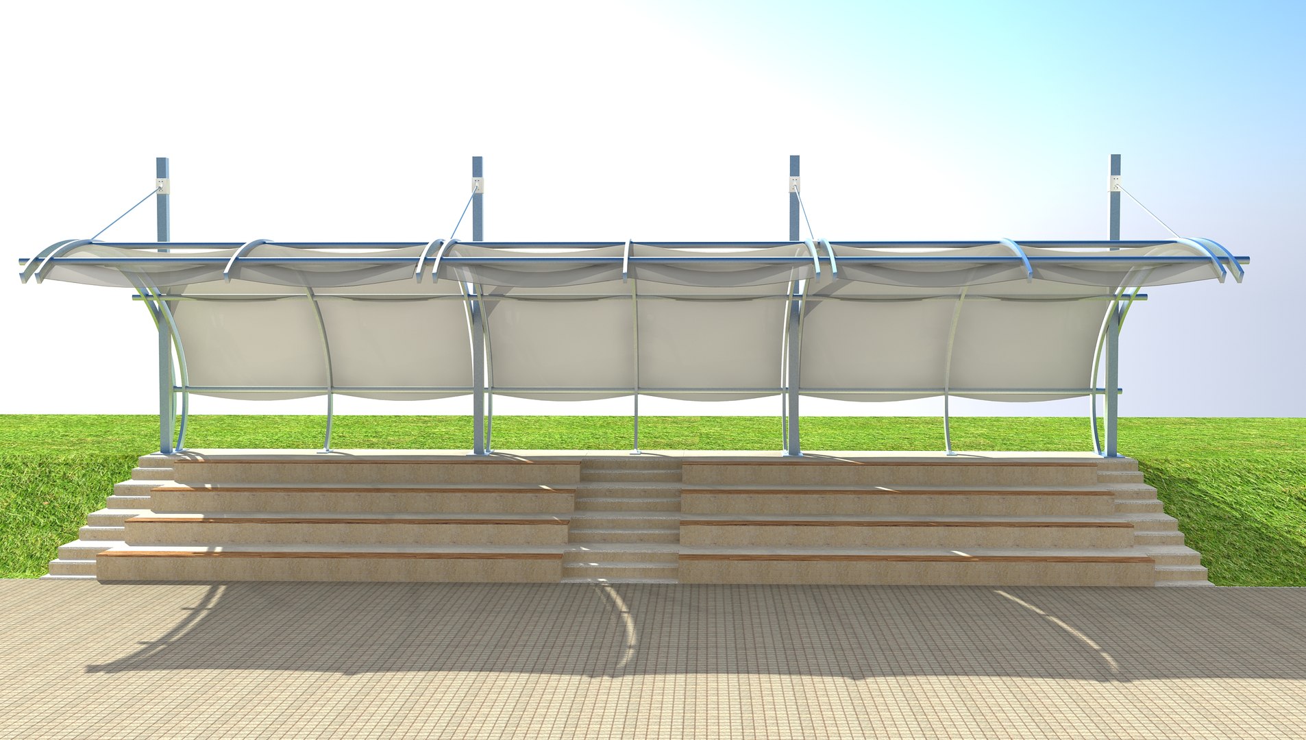 Tribune Structure 3d Model